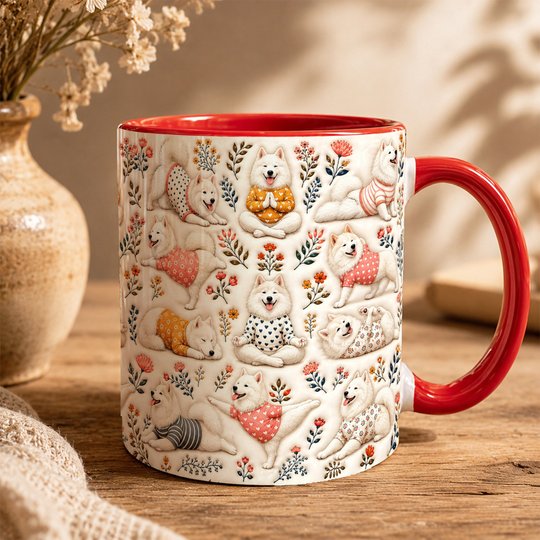 Samoyed Accent Edge-to-Edge Mug CM26100879