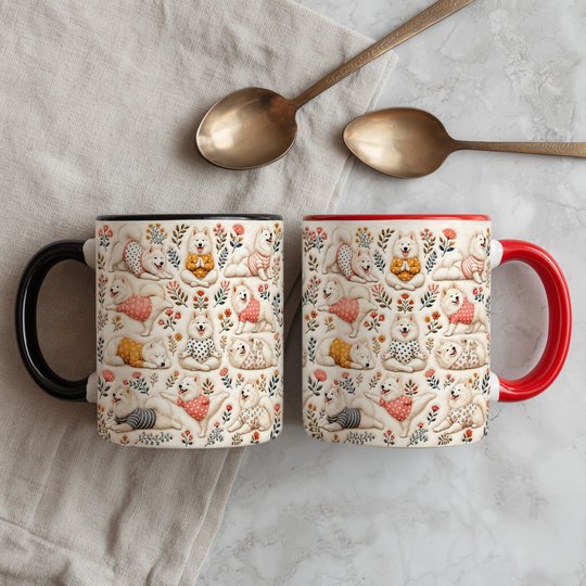 Samoyed Accent Edge-to-Edge Mug CM26100879