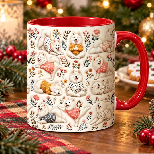 Samoyed Accent Edge-to-Edge Mug CM26100879