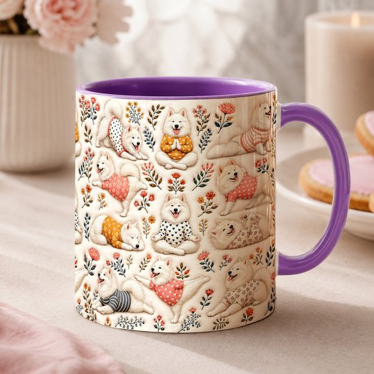 Samoyed Accent Edge-to-Edge Mug CM26100879