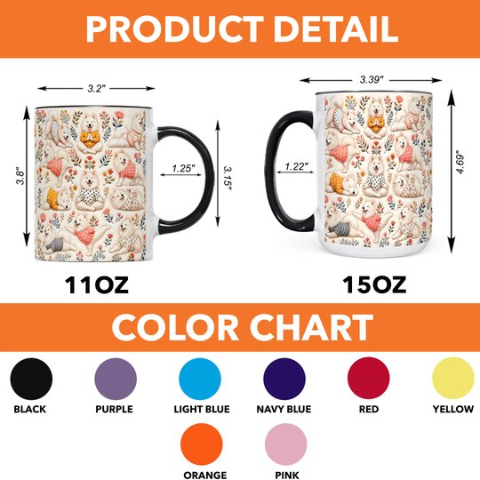 Samoyed Accent Edge-to-Edge Mug CM26100879