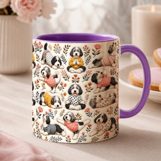 Sheepadoodle Accent Edge-to-Edge Mug CM26100882