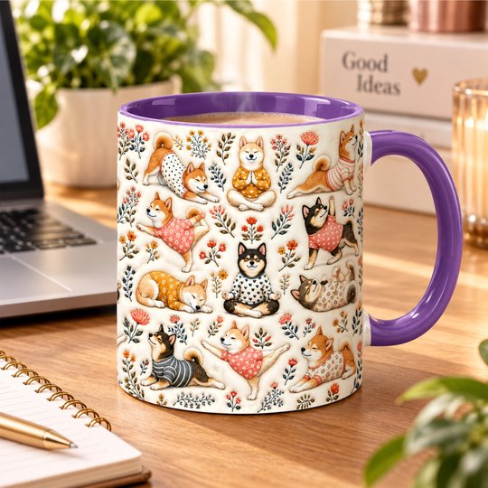 Shiba Inu Accent Edge-to-Edge Mug CM26100883