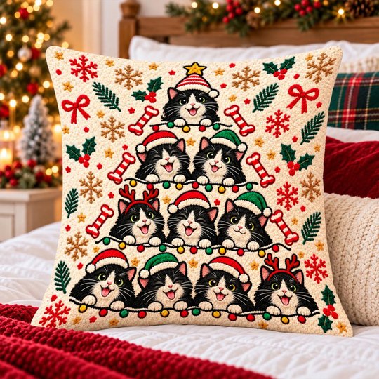 Tuxedo Cat Pillow THPI26101274