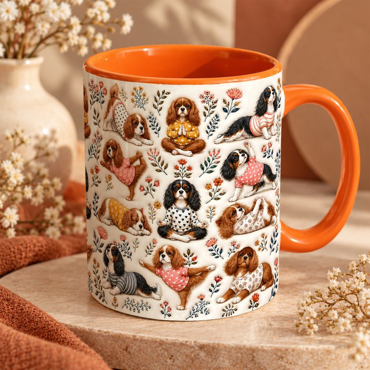 Cavalier King Charles Spaniel Accent Edge-to-Edge Mug CM26100843