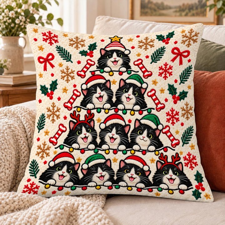 Tuxedo Cat Pillow THPI26101274
