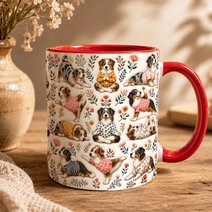 Australian Shepherd Accent Edge-to-Edge Mug CM26100825
