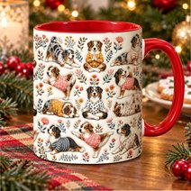 Australian Shepherd Accent Edge-to-Edge Mug CM26100825
