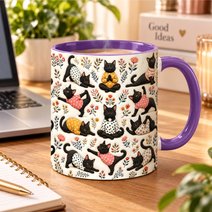 Black Cat Accent Edge-to-Edge Mug CM26100836
