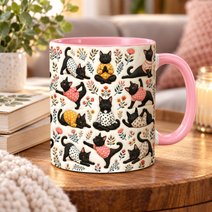 Black Cat Accent Edge-to-Edge Mug CM26100836