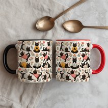 Black Cat Accent Edge-to-Edge Mug CM26100836