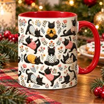 Black Cat Accent Edge-to-Edge Mug CM26100836