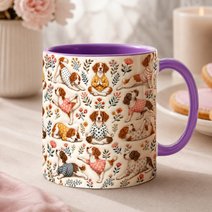 Brittany Spaniel Accent Edge-to-Edge Mug CM26100838