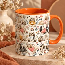 Lhasa Apso Accent Edge-to-Edge Mug CM26100867
