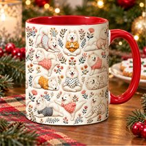 Samoyed Accent Edge-to-Edge Mug CM26100879