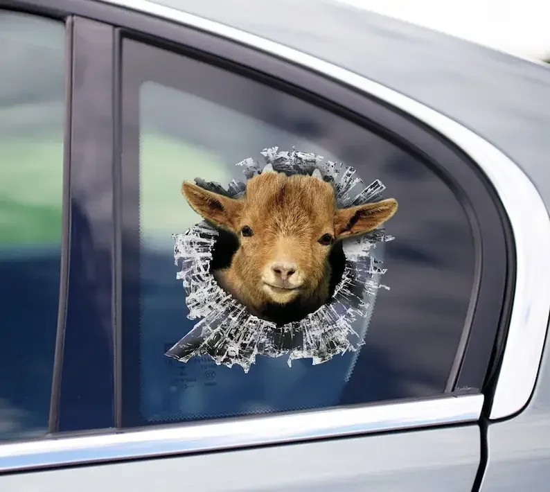 Funny Goat car sticker - mercadogift