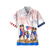 Bernese Mountain Dogs Hawaiian Shirts, Independence Day Is Coming, American 4th of July Hawaiian Shirt