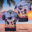 Aircraft On Sunset Hawaiian Shirt Coconut Tree Shirt Gifts For Airplane Lovers