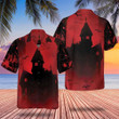 Scary Vampire Castle Halloween Hawaiian Shirt Horror Themed Hawaiian Shirts Mens