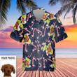 Custom Hawaiian Shirt With Dog Face Dachshund Elf Christmas Button Up Shirt For Dog Lovers