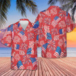 4th Of July Hawaiian Shirt Patriotic Button Up Shirt Summer Gift Ideas