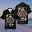 Skull King Of Spades Card Hawaiian Shirt Men's Vacation Button Up Shirts Gifts For Poker Lovers