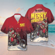 Santa Riding Motorbike Hawaiian Shirt Merry Christmas Funny Button Up Shirt New Uncle Gifts