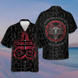 Satanism Magic Circle 666 Sign Hawaiian Shirt Mens Short Sleeve Button Down Gifts For Son In Law