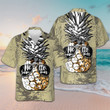 Pineapple Hello Summer Hawaiian Shirt Funny Design Vacation Shirts Button Up Best Friend Gifts
