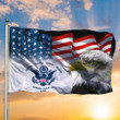 Bald Eagle US Coast Guard American Flag Proud USCG Patriotic Flags For Sale