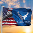 United States Air Force Flag USAF Logo Inside American Flag 4th Of July Home Decor