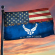 US Air Force Flag USAF Emblem Vintage American Flag 4th Of July Yard Decorations