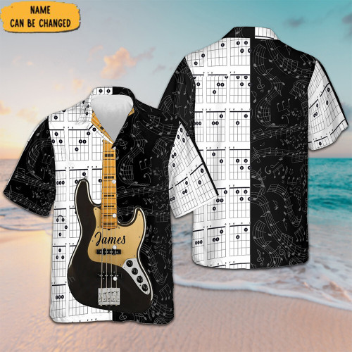 Personalized Guitar Hawaiian Shirt Mens Short Sleeve Summer Shirts Gifts For Guitar Lovers
