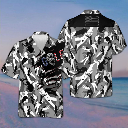 Camouflage Golf Hawaiian Shirt Cool Summer Shirts Gifts For Golf Players