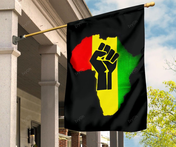 Hand Up Proud Africa Flag BLM Black Flag Fight For Human Rights No Racist Outdoor Decor