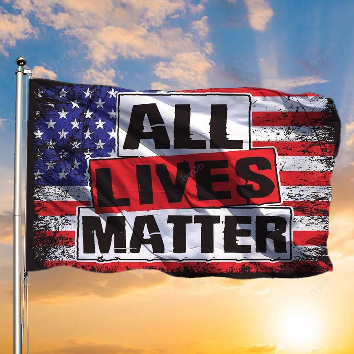 All Lives Matter Flag United State Old Retro Flag Justice Sign Banner For Home Outside Decor