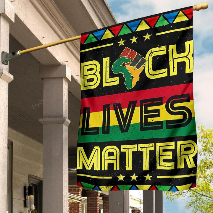 Black Lives Matter Flag Blm Flag American African Juneteenth Decor