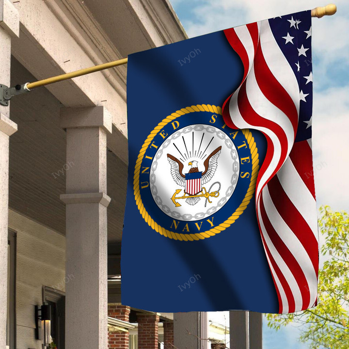 American United States Navy Flag USN Emblem Flag Patriotic Home Decor For Sailors