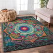 Mandala Flower Large Area Rugs Highlight For Home, Living Room & Outdoor Area Rug