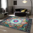 Mandala Flower Large Area Rugs Highlight For Home, Living Room & Outdoor Area Rug