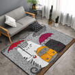 Cats In The Rainy Day Rectangle Rug Gift For Cat Lover
