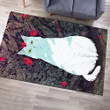 Turkish Angora Cat Rectangle Rug Gift For Cat Lover