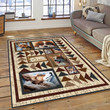 Dog Pattern Rectangle Rug Highlight For Home, Living Room & Outdoor Area Rug