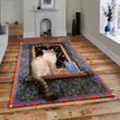 Cat On The Window Rectangle Rug Gift For Cat Lover, Living Room & Outdoor Area Rug
