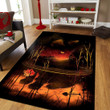 Cat At Night Rectangle Rug Gift For Cat Lover
