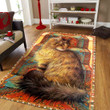Maine Coon Cat Rectangle Rug Gift For Cat Lover