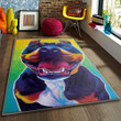 Painting Dog Rectangle Rug Highlight For Home, Living Room & Outdoor Area Rug