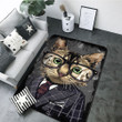 Gentlemen Cat Rectangle Rug Gift For Cat Lover