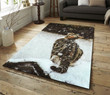 Alone Cat In The Winter Rectangle Rug Gift For Cat Lover, Living Room & Outdoor Area Rug