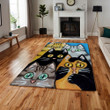 Five Smiling Cats  Rectangle Rug Gift For Cat Lover